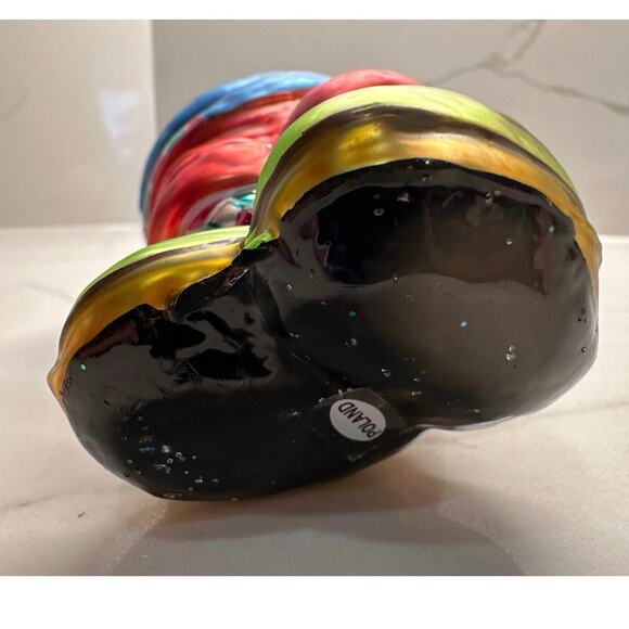 NEW Vtg Fore! Santa Golfer Mercury Glass Hand Made in Poland Plaid Outfit - Picture 6 of 10